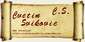 Cvetin Šviković vizit kartica